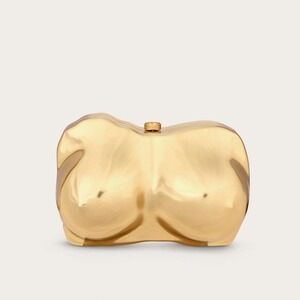 NWT‎ Cult Gaia Reina Clutch in Brushed Brass $898